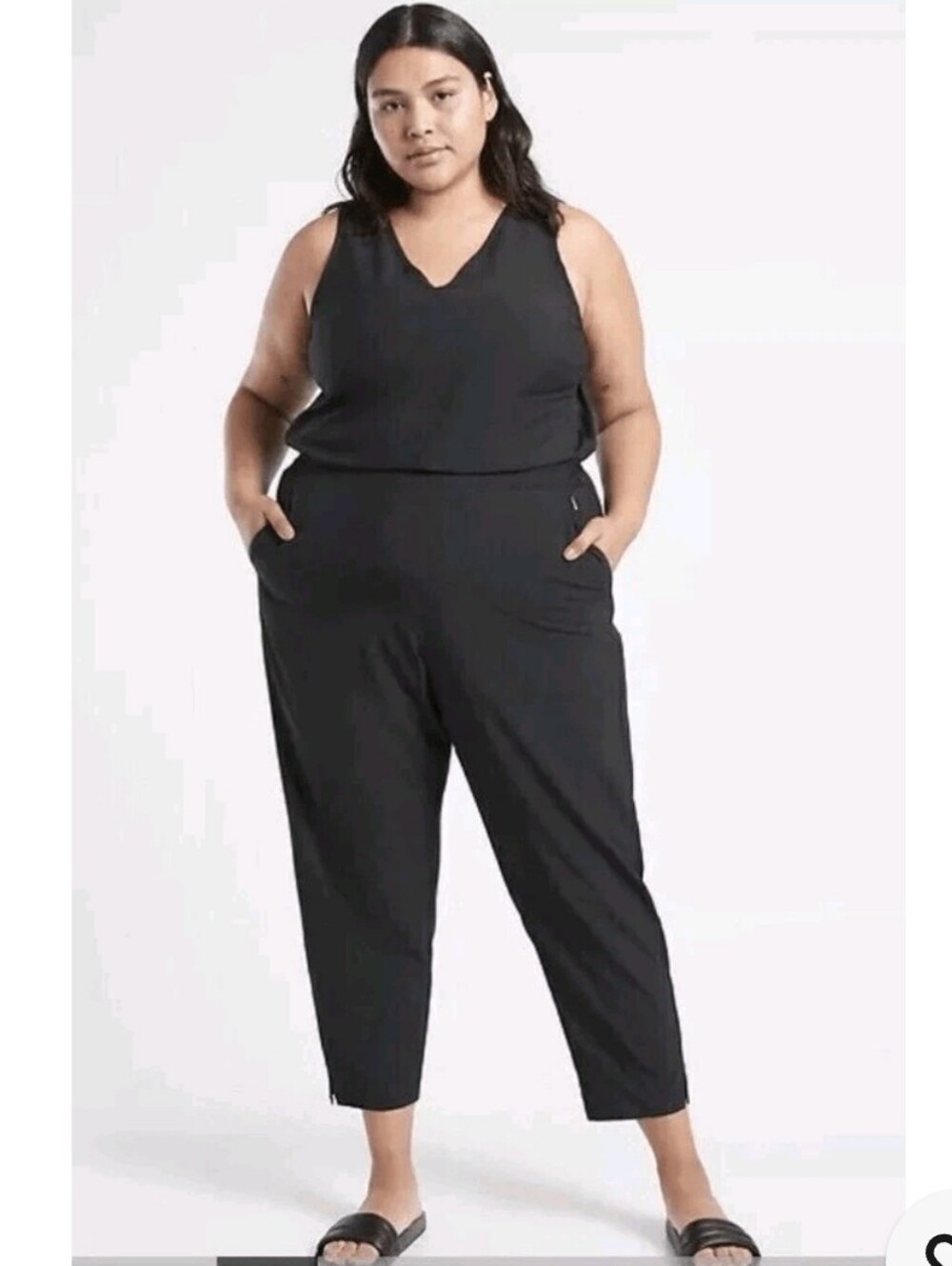 Athleta Brooklyn Jumpsuit Black Size 18
